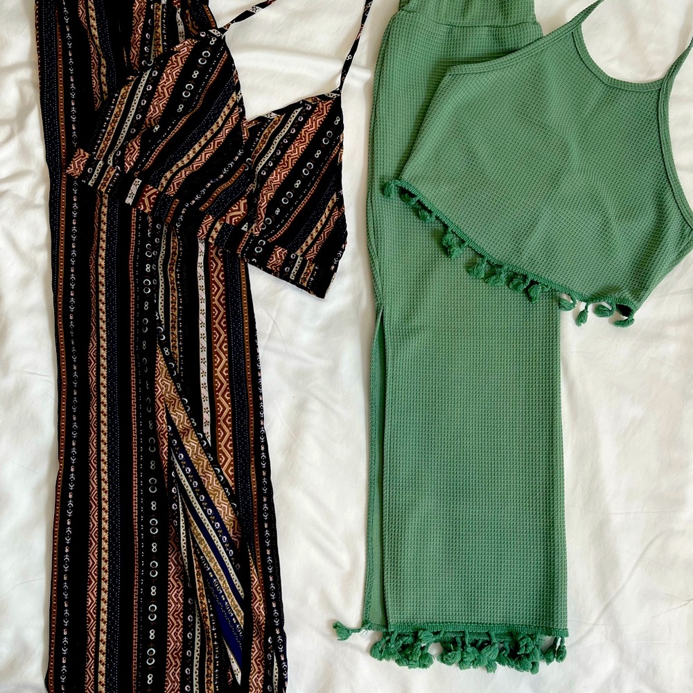 2 for 1! Resort / beach wear, two pieces outfits. New, never worn.